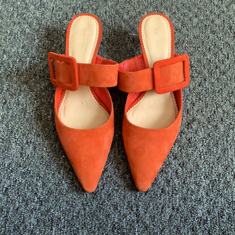Zara Orange Mules